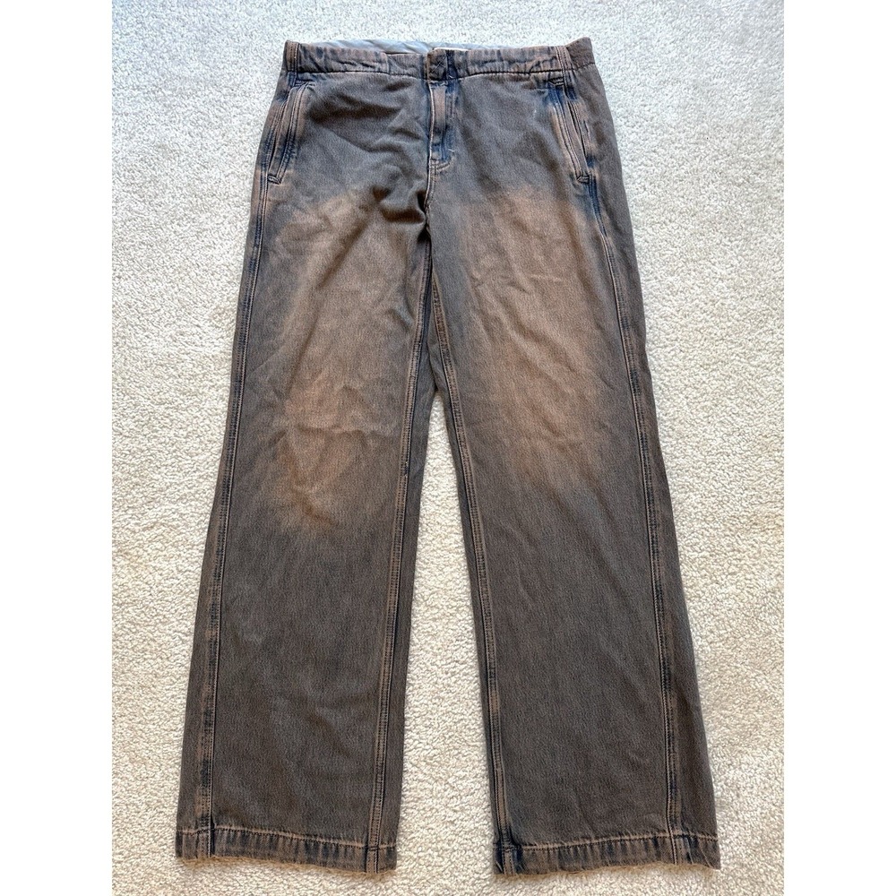We The Free Women Rust Loose Fit Medium Rise Wide Leg Jeans Size 28